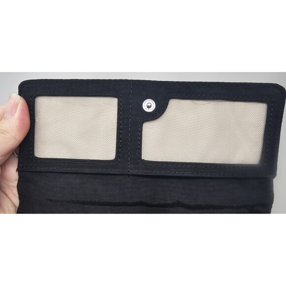 Kipling Teddi Wallet Black Organizer Snap Credit Card Trifold Continental 7.5x4" - Picture 9 of 16